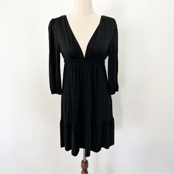 Zimmermann 3/4 Sleeve Black Mini Dress Size 0 - Picture 1 of 3